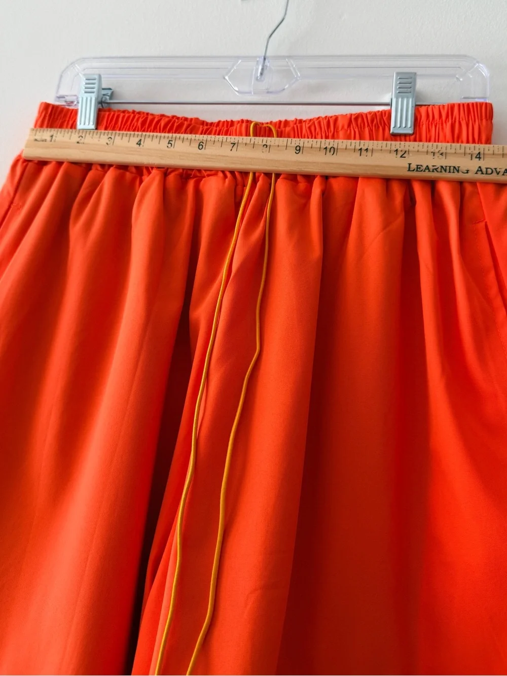 Gallery Dept. Swim Shorts Mens Large Orange Mesh Lined Elastic Waist Logo Trunks